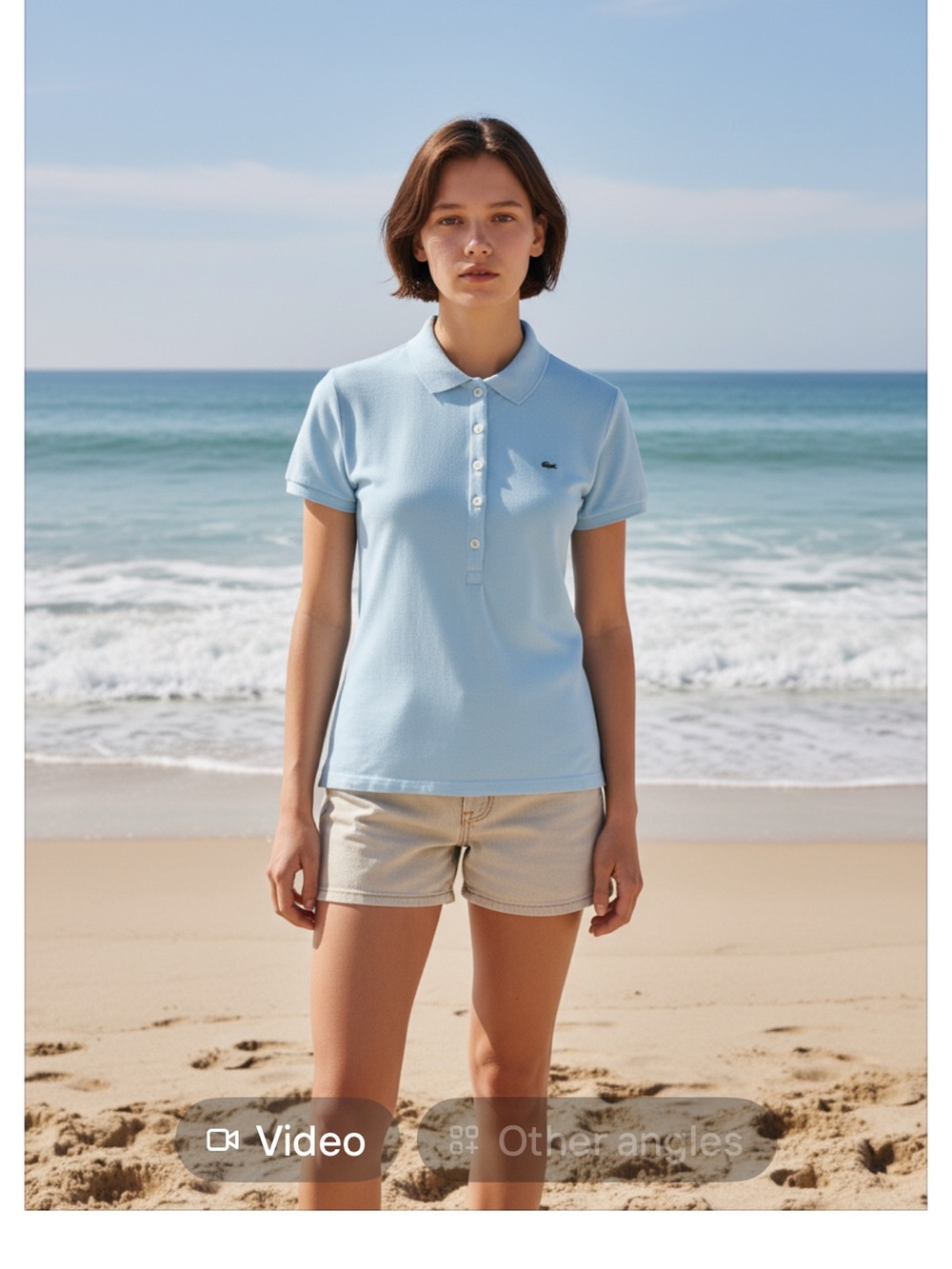 LACOSTE SLIM FIT STRETCH COTTON PIQUE WOMEN'S POLO SHIRT size 40